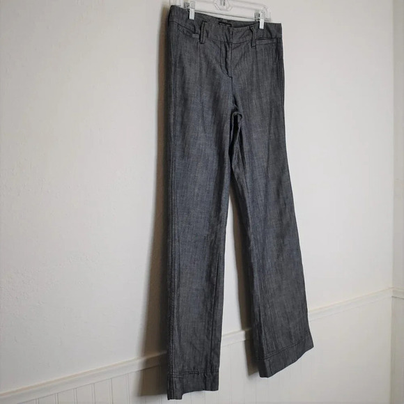 New York & Company Sz 8 Wide Leg Mid Rise Dark Wash Denim Pants 100% Cotton Y2K - Picture 5 of 15